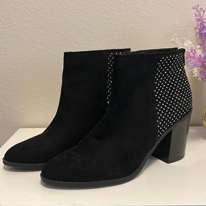 Madden NYC black, studded booties